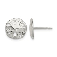 Sterling Silver Sand Dollar Mini Earrings view 1