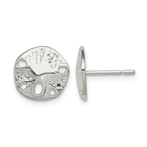 Sterling Silver Sand Dollar Mini Earrings