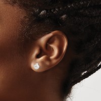Sterling Silver Shell Mini Earrings view 3