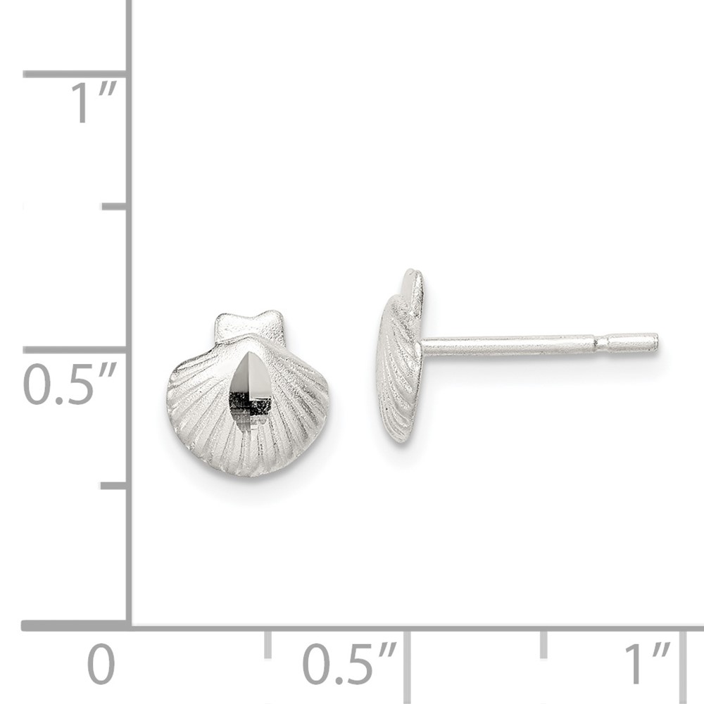 Sterling Silver Shell Mini Earrings (QE690)