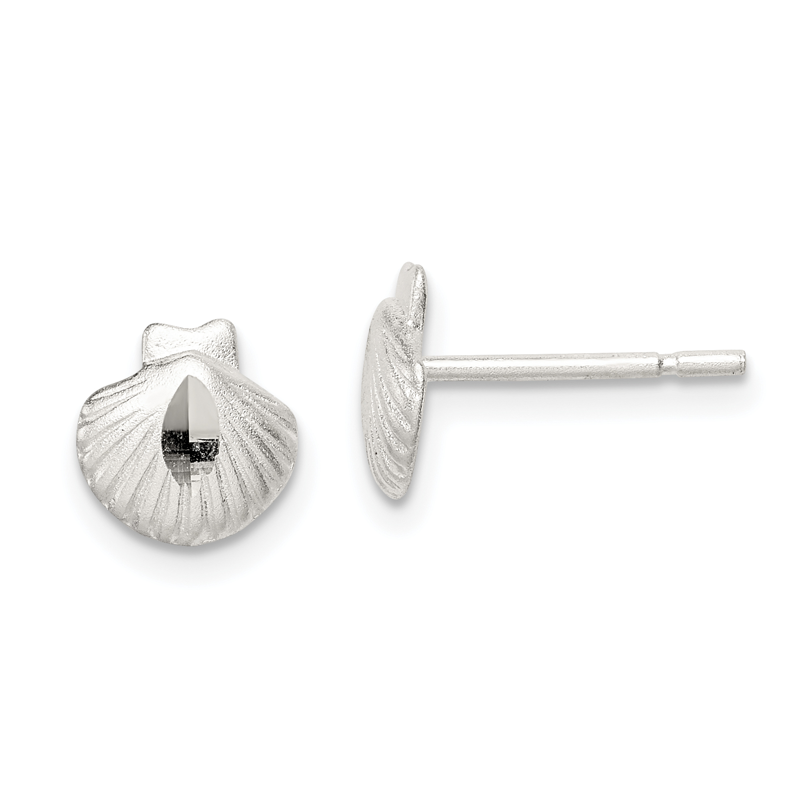 Sterling Silver Shell Mini Earrings (QE690)