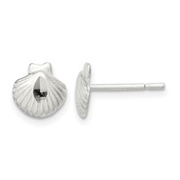 Sterling Silver Shell Mini Earrings view 1