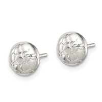 Sterling Silver Soccer Ball Mini Earrings view 2