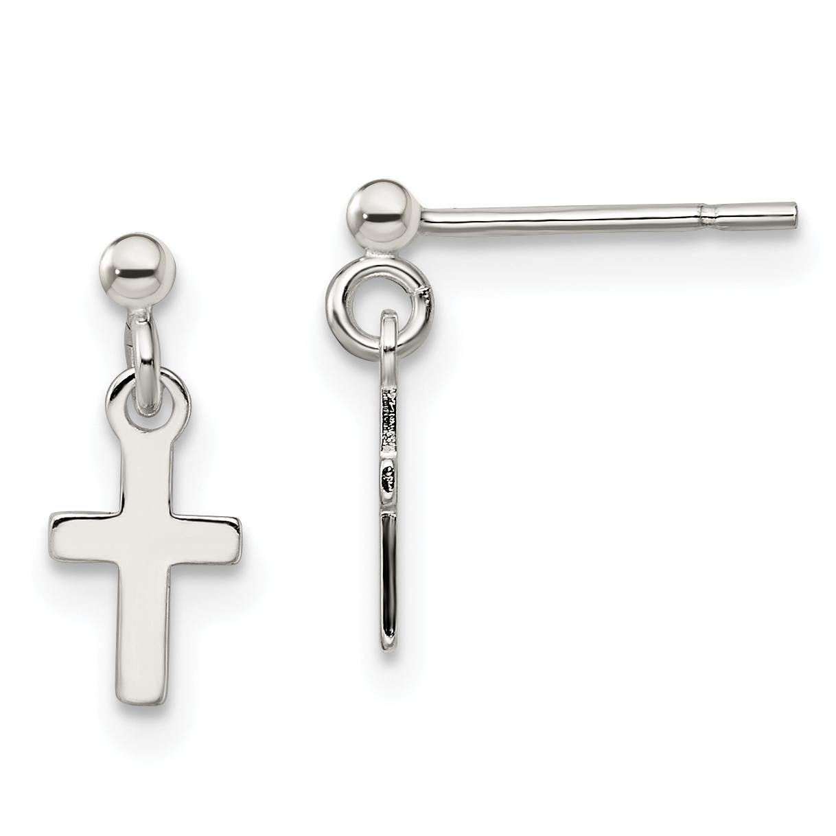 Sterling Silver Cross Post Earrings Weight 0 6 Grams Length Sterling Silver Cross Post Earrings Weight 0 6 Grams Length 24mm Width 7mm