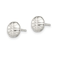 Sterling Silver Basketball Mini Earrings view 2