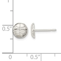 Sterling Silver Basketball Mini Earrings view 4