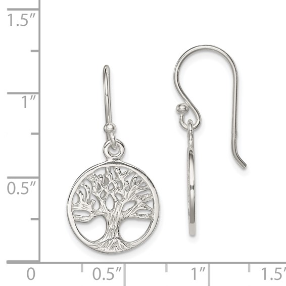 Sterling Silver Tree of Life Earring