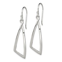 Sterling Silver Polished Fancy Dangle Earrings view 2
