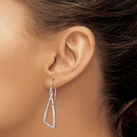 Sterling Silver Polished Fancy Dangle Earrings view 3