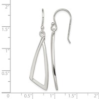 Sterling Silver Polished Fancy Dangle Earrings view 4