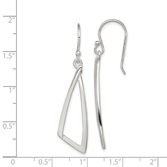 Sterling Silver Polished Fancy Dangle Earrings