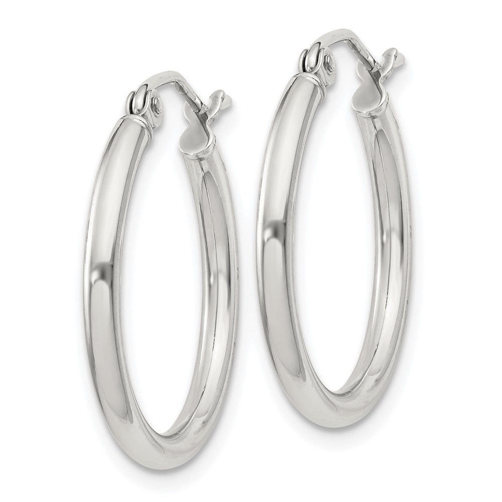 Sterling Silver 2mm Round Hoop Earrings (QE798SP)