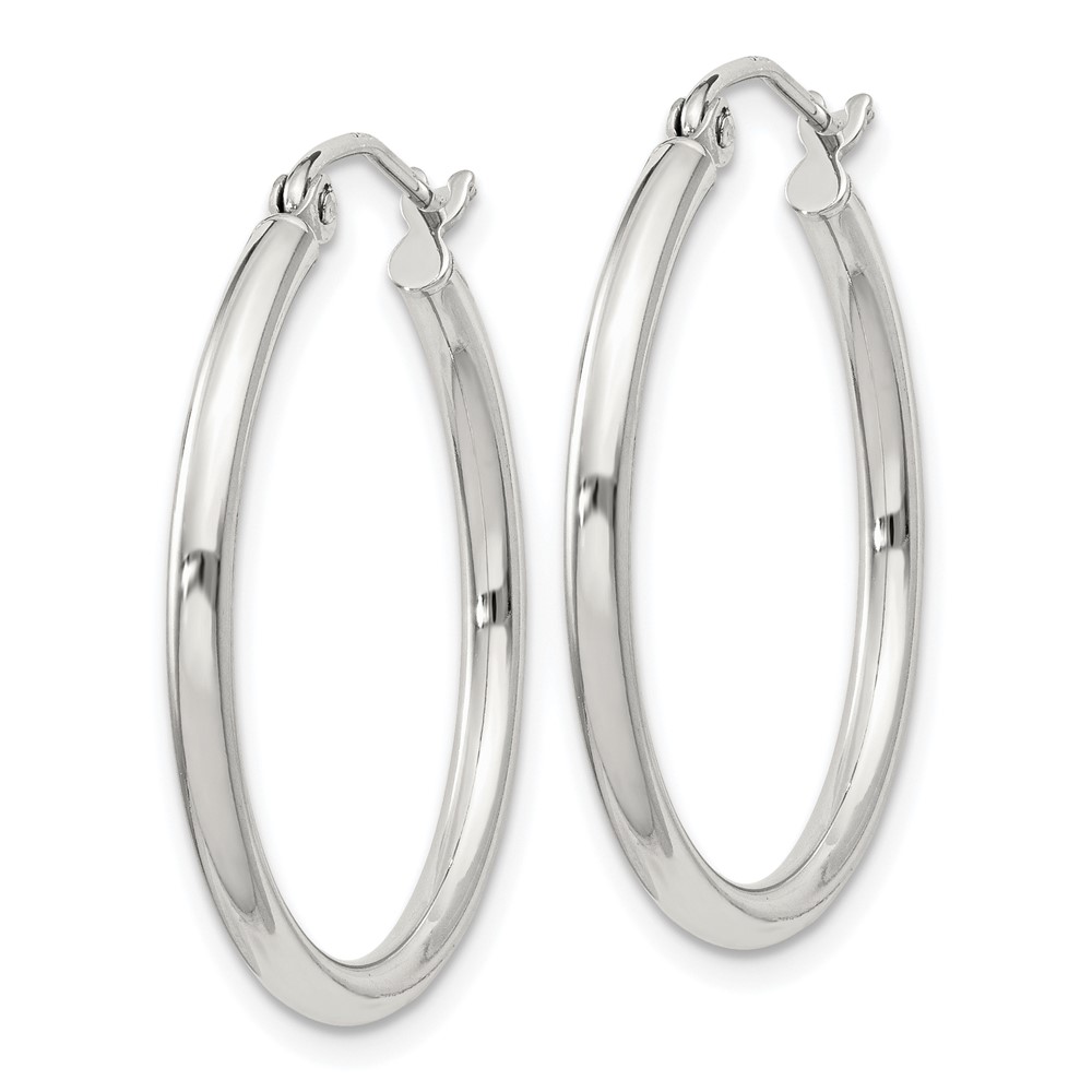 Sterling Silver 2mm Round Hoop Earrings (QE800SP)