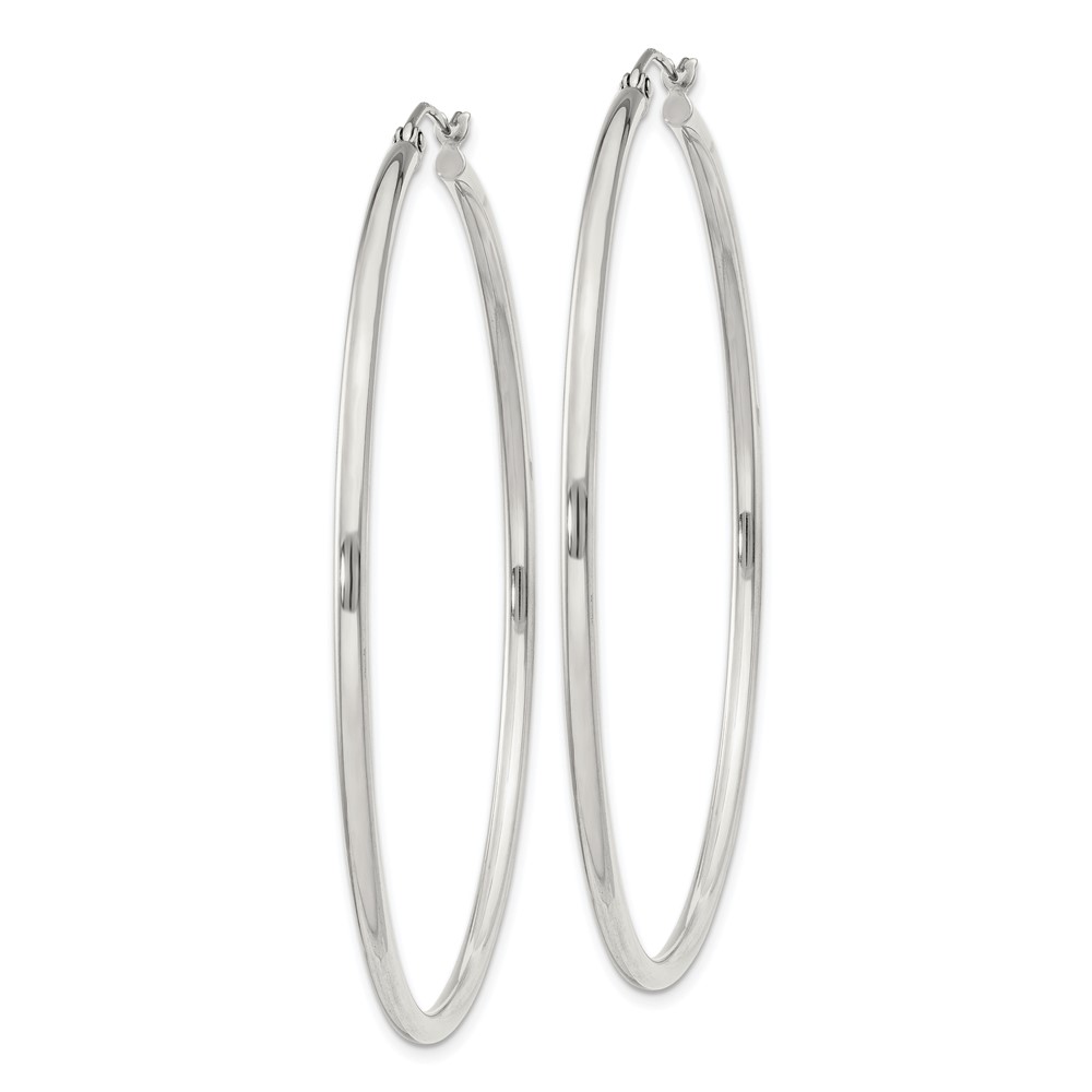 Sterling Silver 2mm Round Hoop Earrings (QE803SP)
