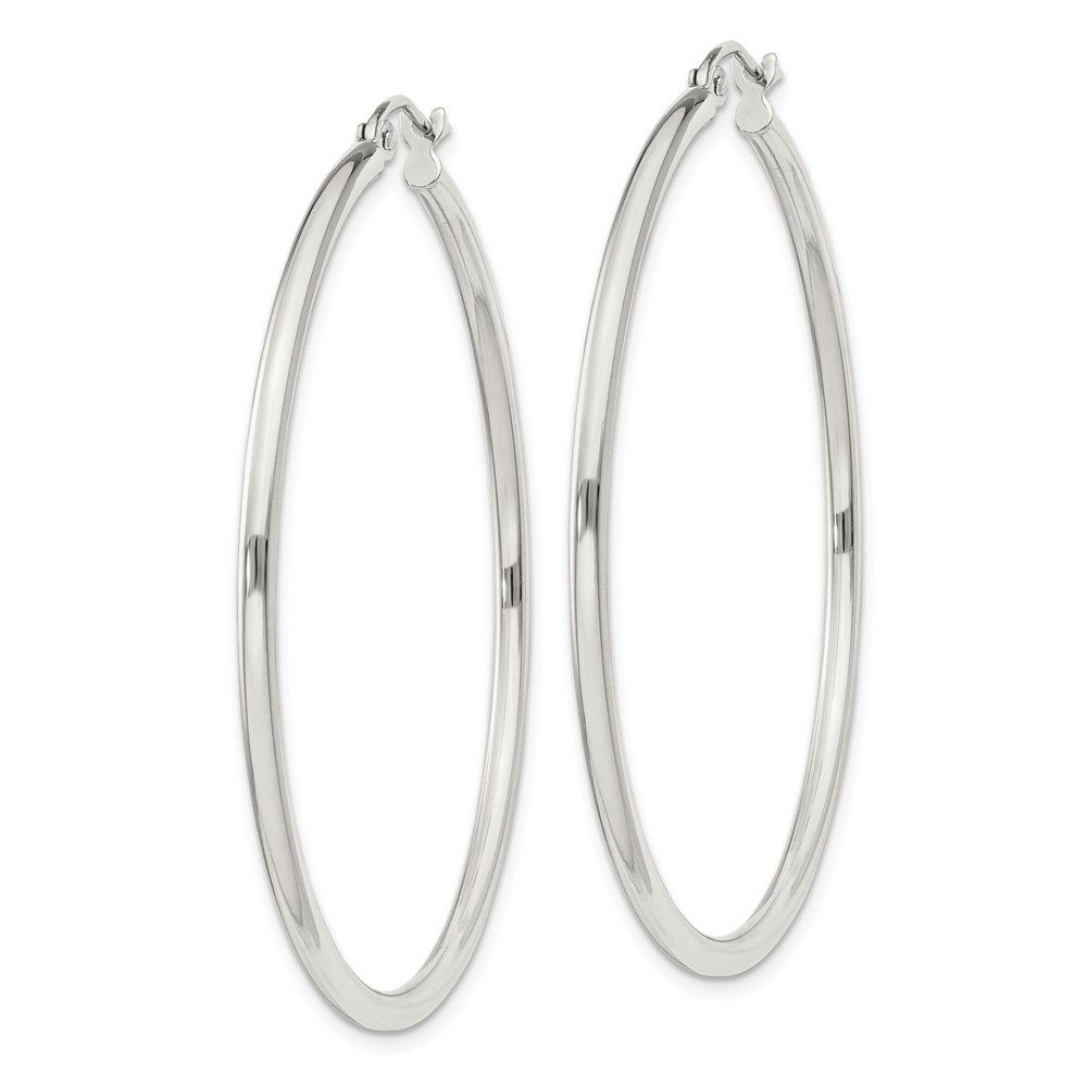 Sterling Silver 2mm Round Hoop Earrings (QE804SP)