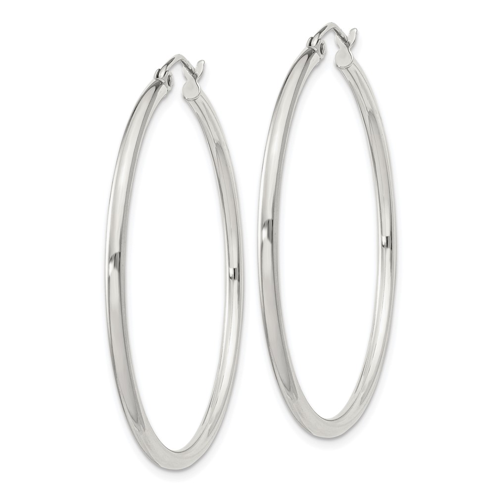 Sterling Silver 2mm Round Hoop Earrings (QE805SP)