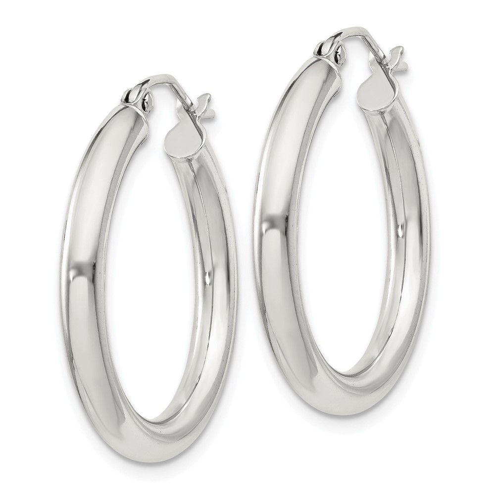 Sterling Silver 3mm Round Hoop Earrings (QE808SP)