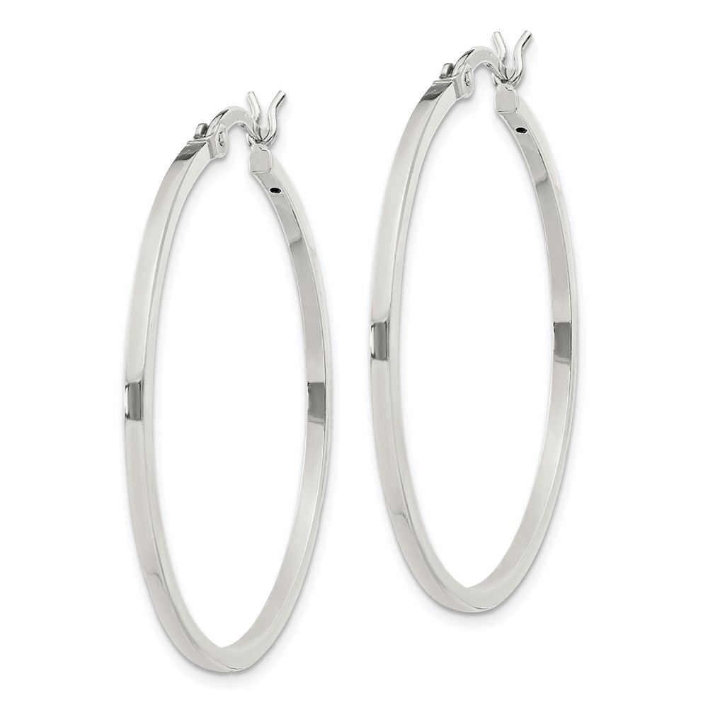 Sterling Silver 1.5x35mm Hoop Earrings (QE8101SP)