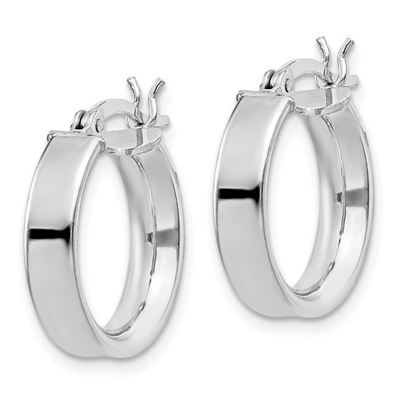 Sterling Silver Polished Classic Hoop Earrings