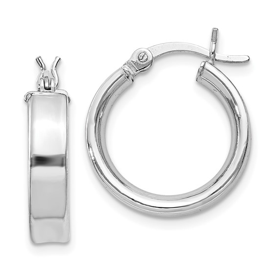 Sterling Silver Polished Classic Hoop Earrings