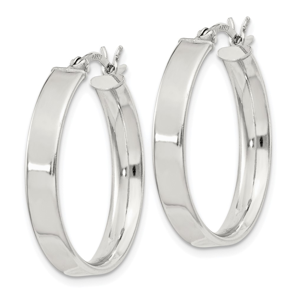 Sterling Silver 4.25x25Hoop Earrings (QE8144SP)