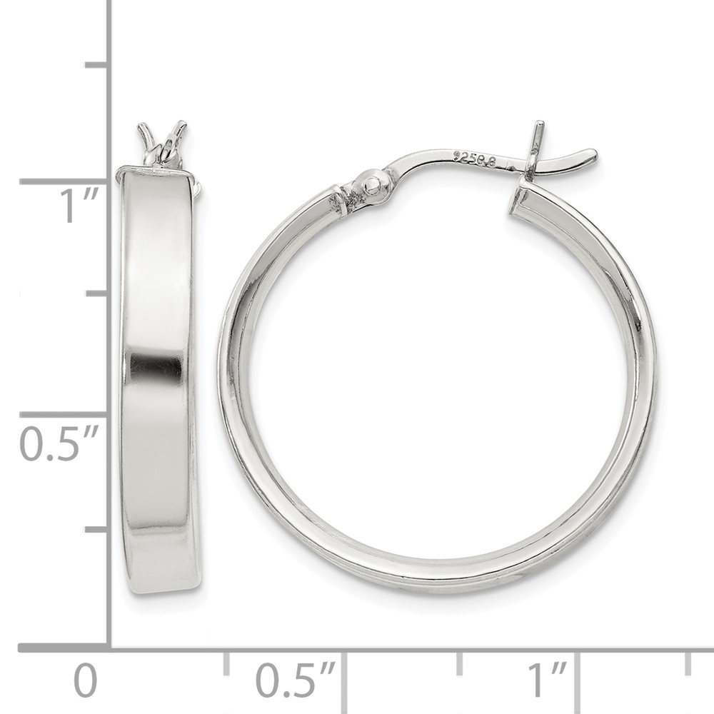Sterling Silver 4.25x25Hoop Earrings (QE8144SP)