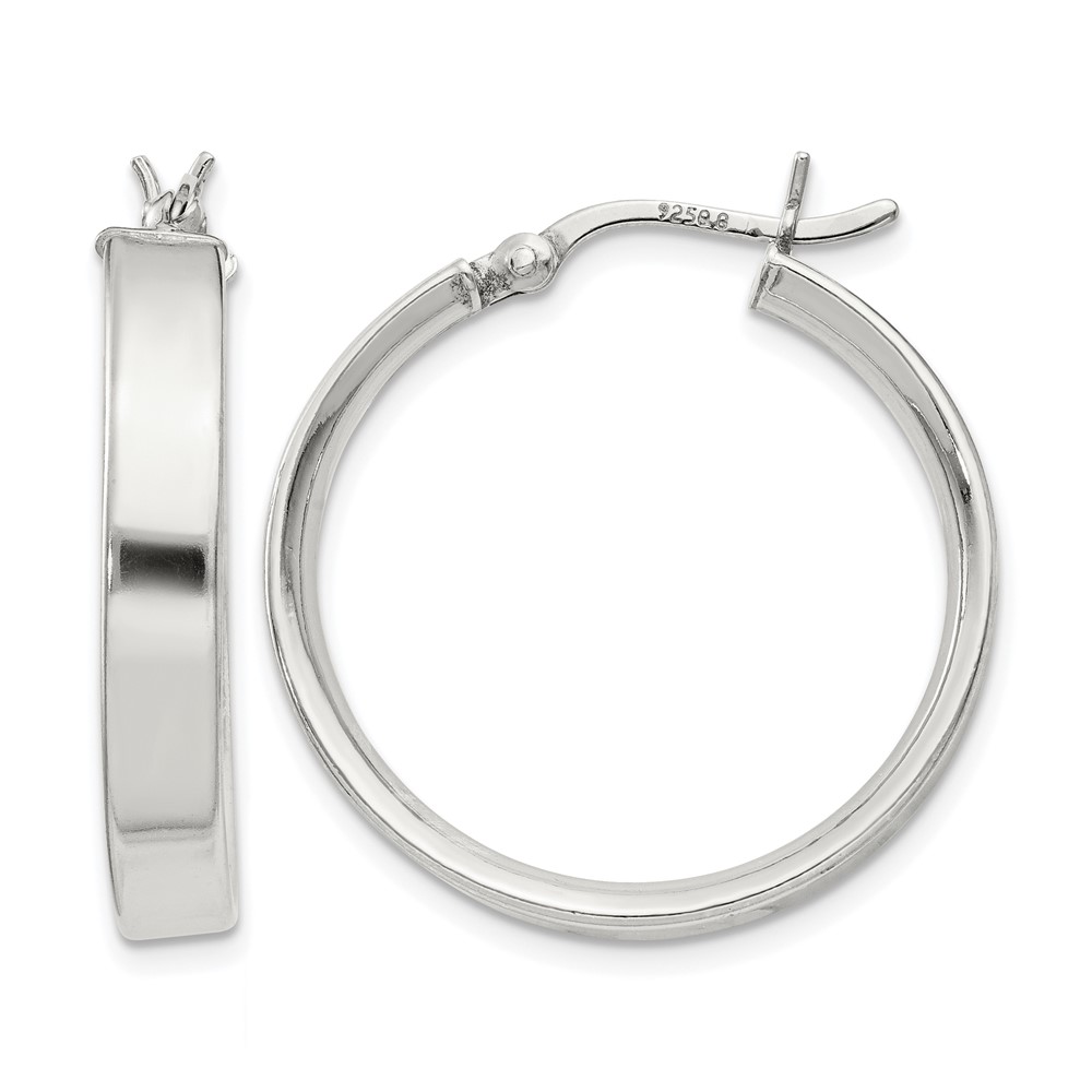 Sterling Silver 4.25x25Hoop Earrings (QE8144SP)