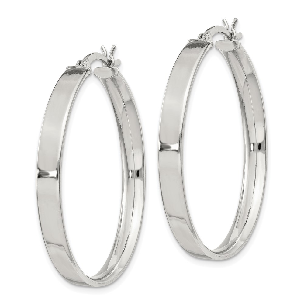 Sterling Silver 4.25x35 Hoop Earrings (QE8146SP)