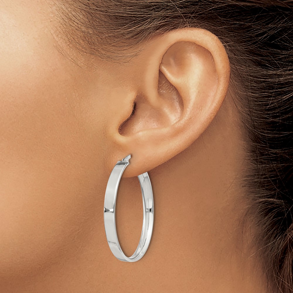 Sterling Silver 4.25x35 Hoop Earrings (QE8146SP)