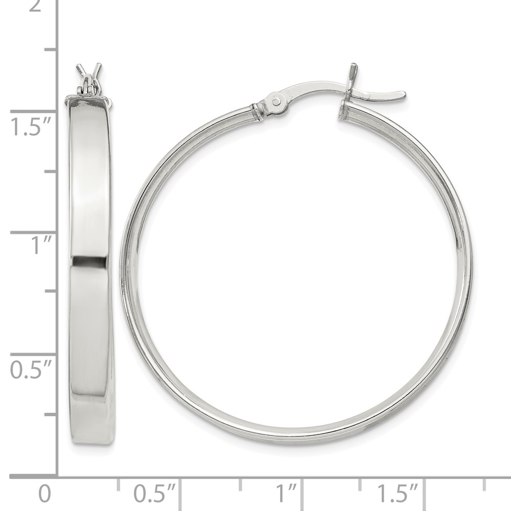 Sterling Silver 4.25x35 Hoop Earrings (QE8146SP)