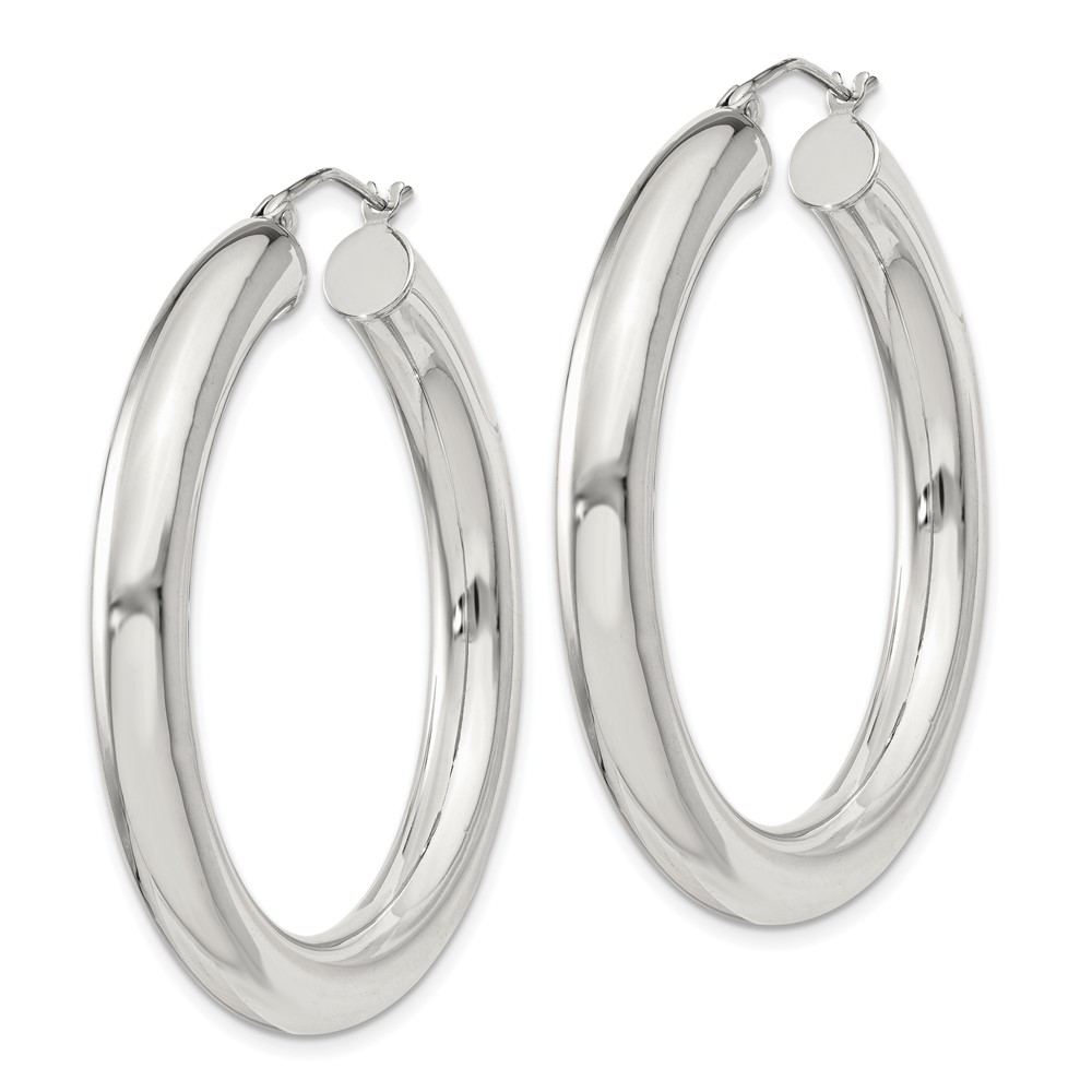Sterling Silver 5mm Round Hoop Earrings (QE821SP)