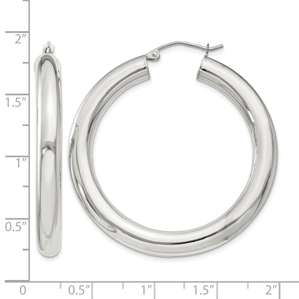 Sterling Silver 5mm Round Hoop Earrings (QE821SP)