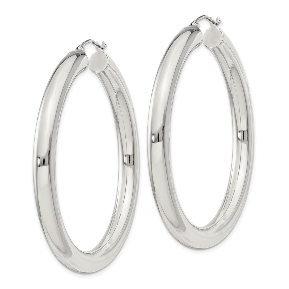 Sterling Silver 5mm Round Hoop Earrings (QE822SP)