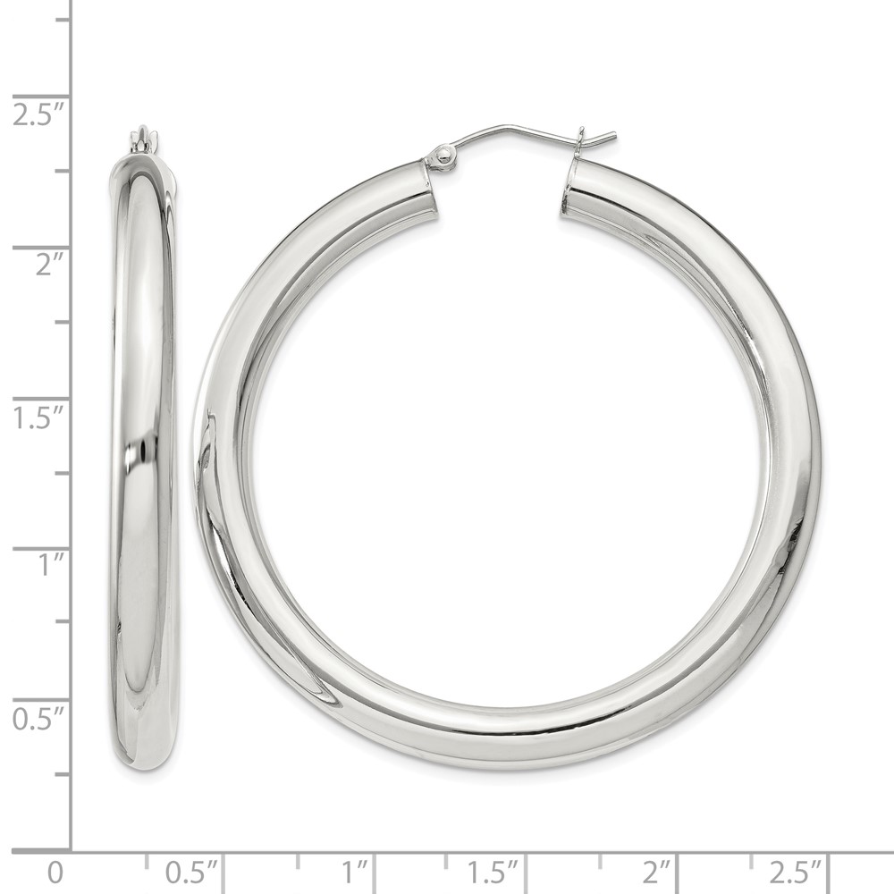 Sterling Silver 5mm Round Hoop Earrings (QE822SP)