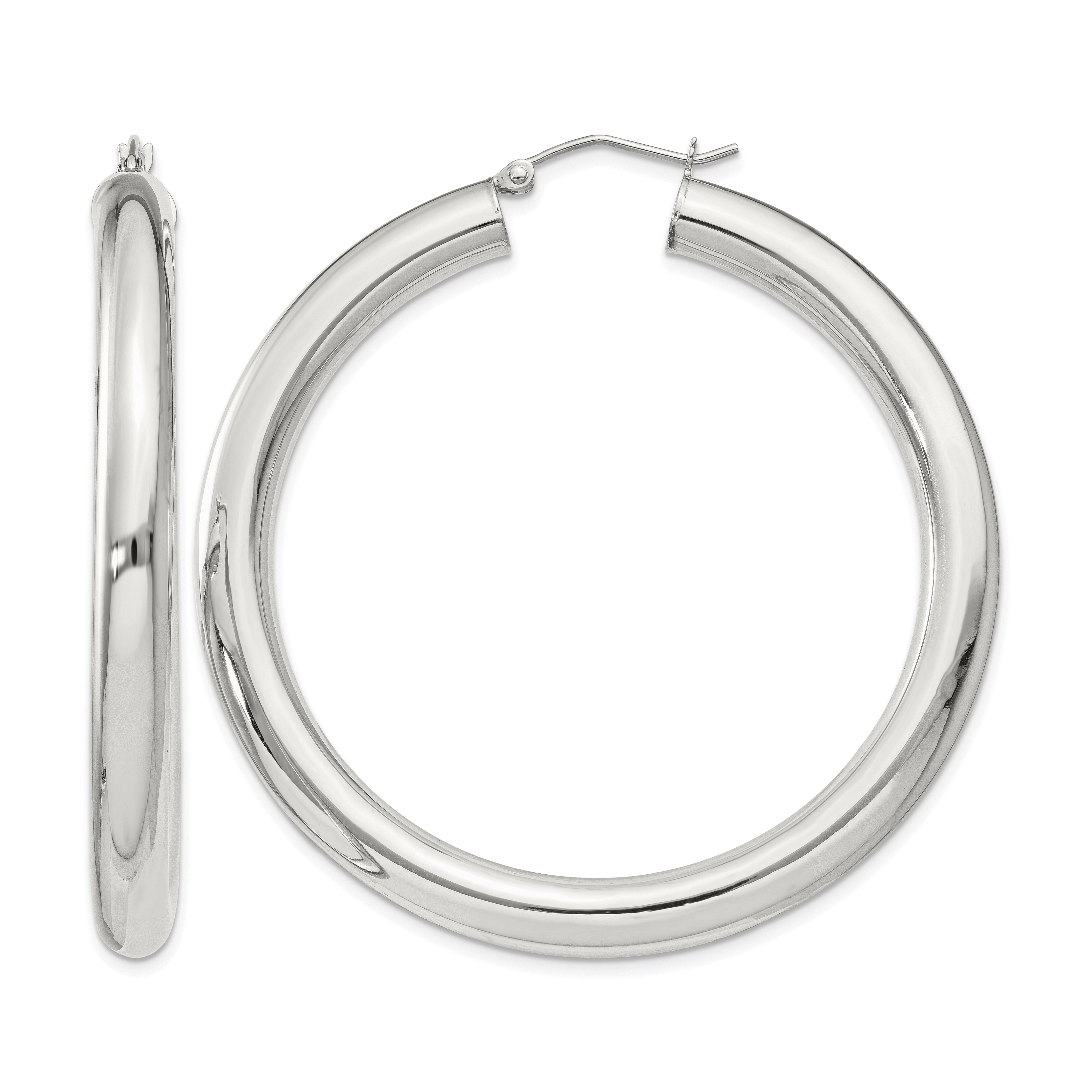 Sterling Silver 5mm Round Hoop Earrings (QE822SP)