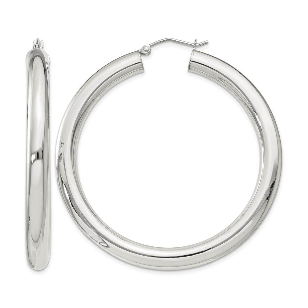 Sterling Silver 5mm Round Hoop Earrings (QE822SP)