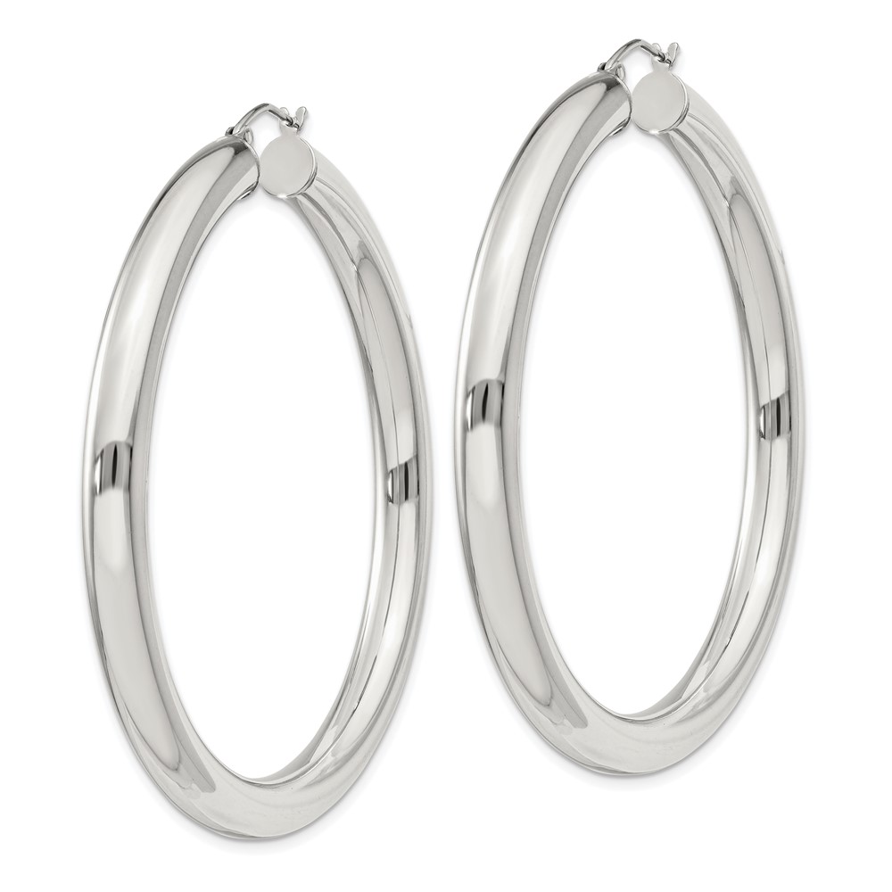 Sterling Silver 5mm Round Hoop Earrings (QE823SP)