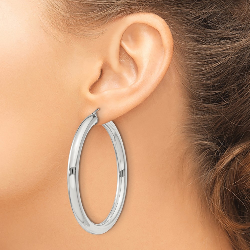 Sterling Silver 5mm Round Hoop Earrings (QE823SP)