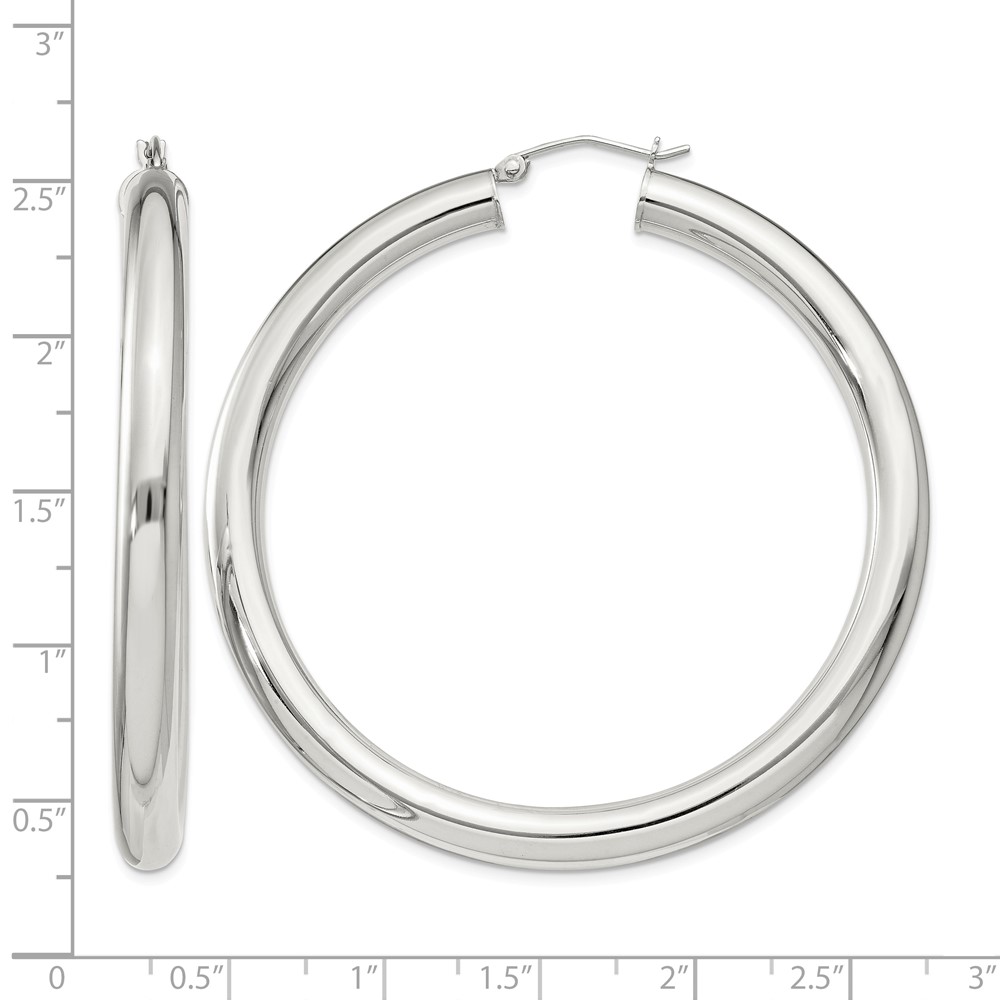 Sterling Silver 5mm Round Hoop Earrings (QE823SP)