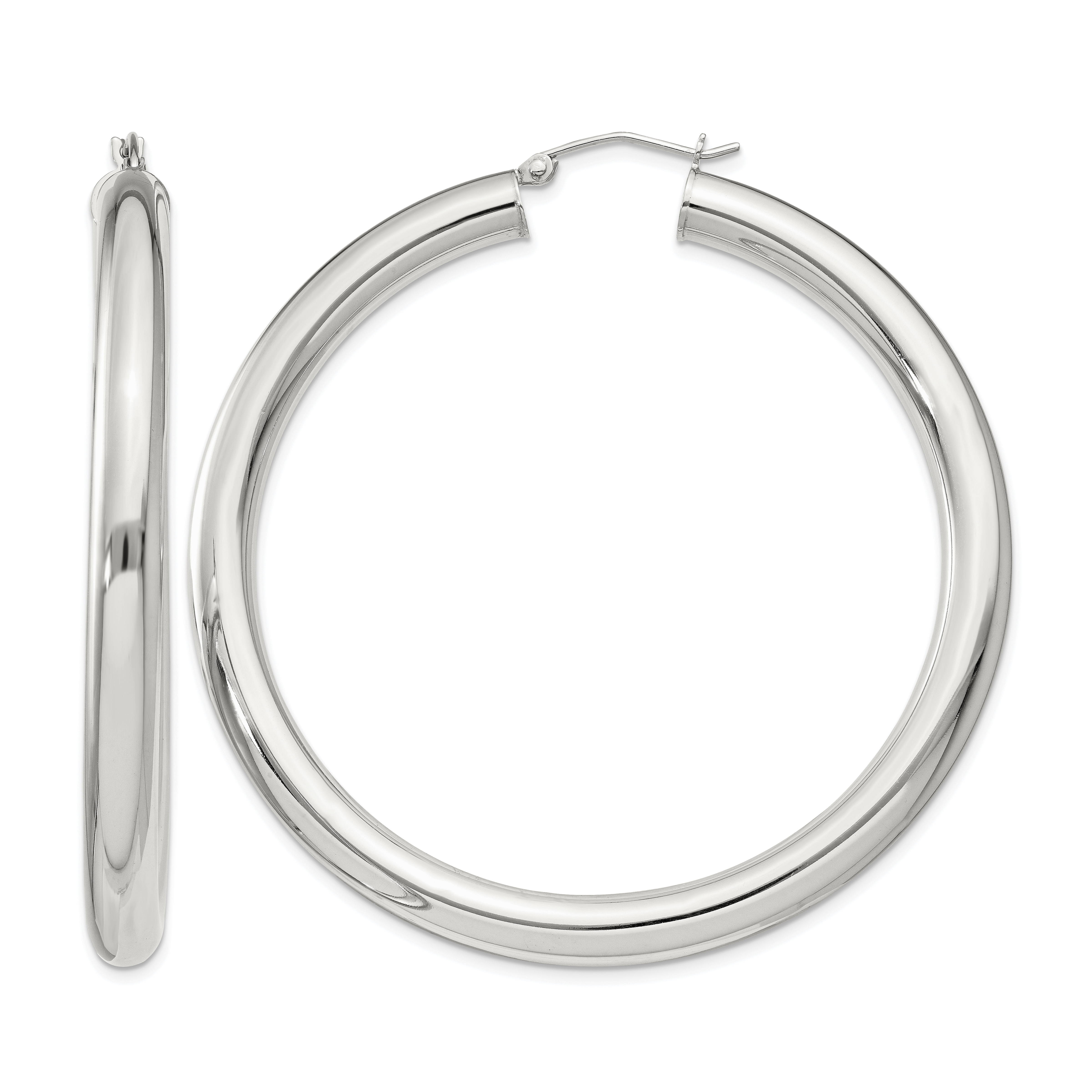 Sterling Silver 5mm Round Hoop Earrings (QE823SP)
