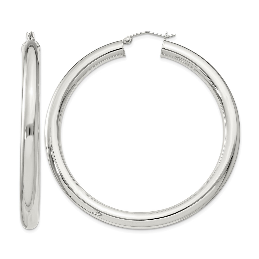 Sterling Silver 5mm Round Hoop Earrings (QE823SP)