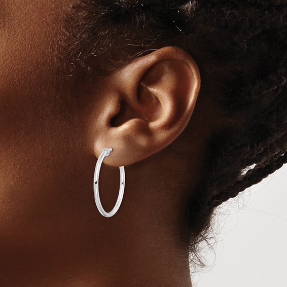 Sterling Silver Non-pierced Hoop Earrings
