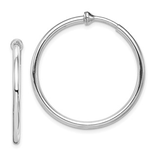 Sterling Silver Non-pierced Hoop Earrings