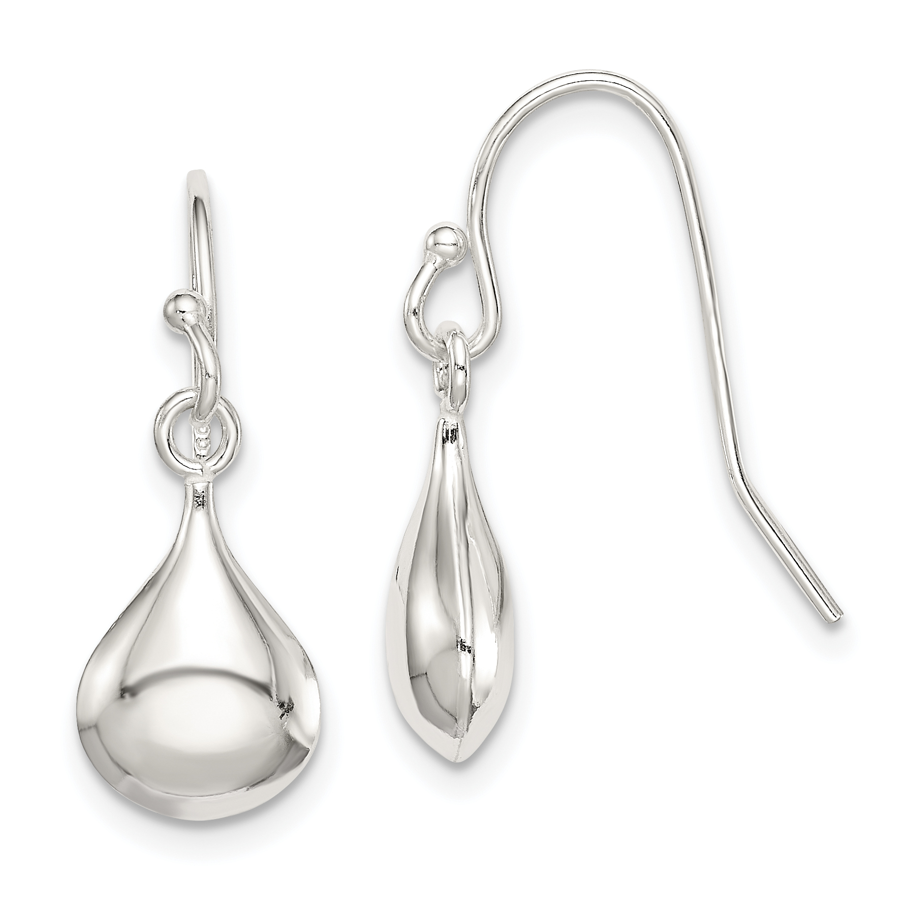 Sterling Silver Shepherd Hook Earrings (QE8616)