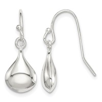 Sterling Silver Shepherd Hook Earrings view 1