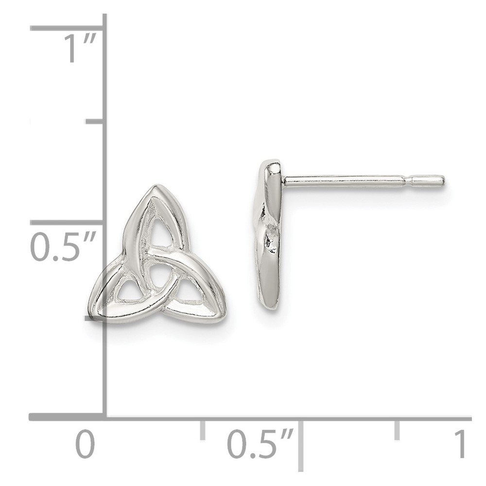 Sterling Silver Trinity Post Earrings (QE8648)