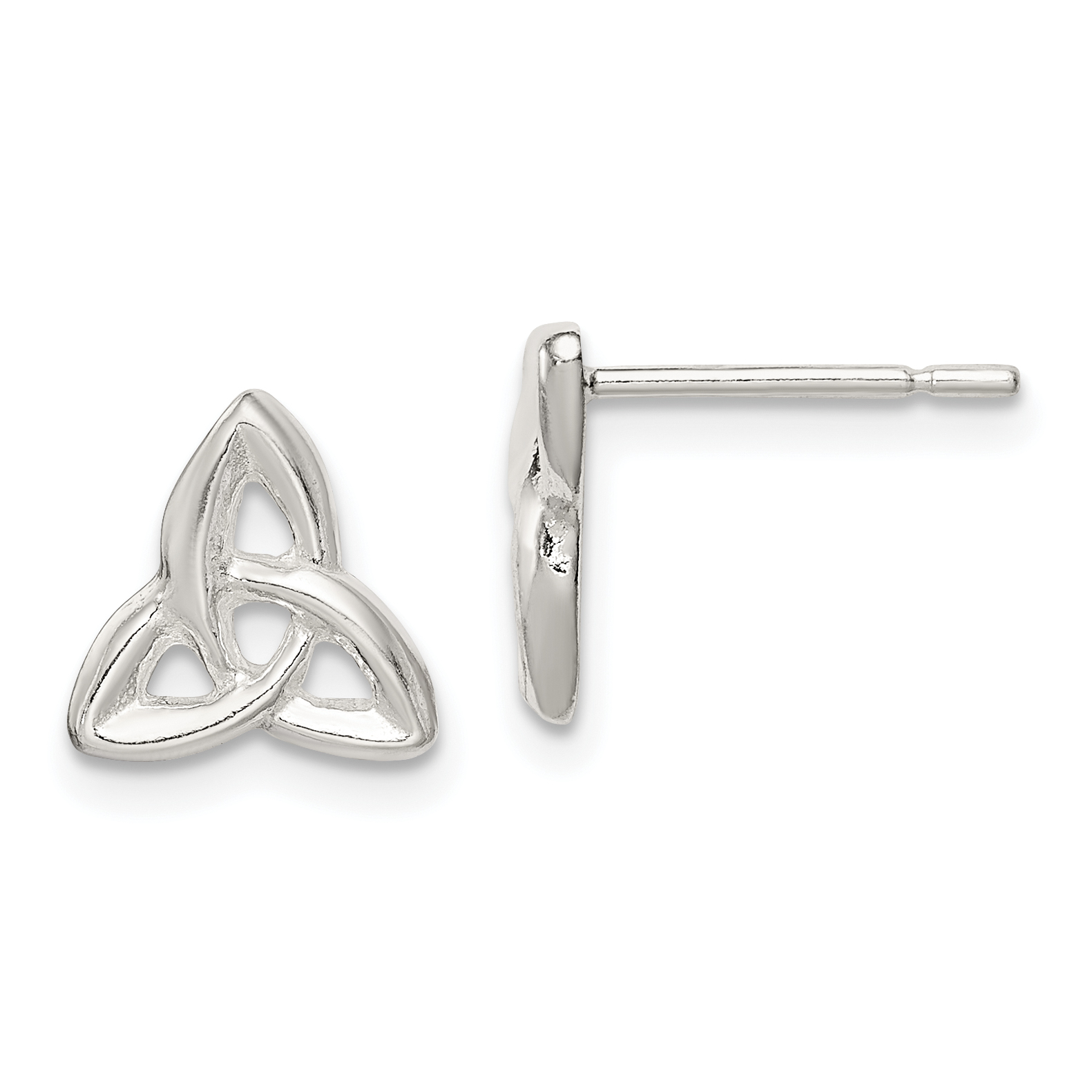 Sterling Silver Trinity Post Earrings (QE8648)