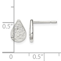 Sterling Silver Filigree Post Earrings view 4