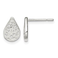 Sterling Silver Filigree Post Earrings view 1