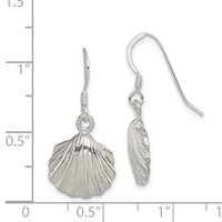 Sterling Silver Shell Earrings view 4